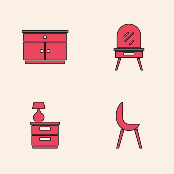 设置扶手椅家具床头柜梳妆台图片下载