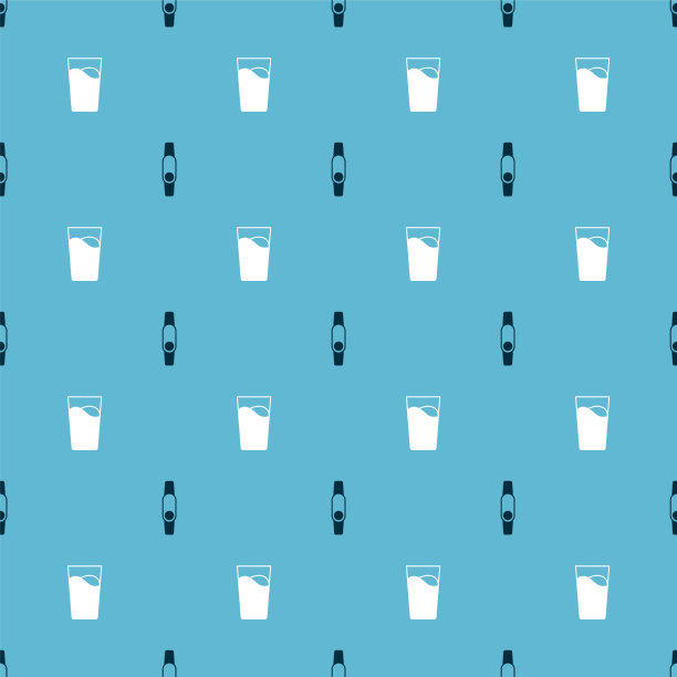 将智能手表和带有水的玻璃设置为无缝图片下载