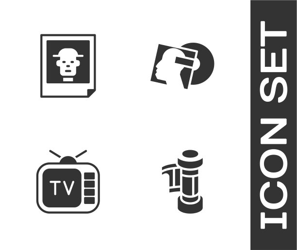 设置相机辊墨盒照片复古电视和图片下载