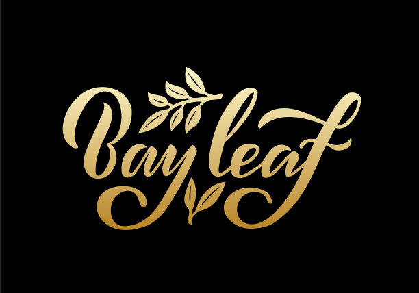 月桂叶金色文字与颜色梯度图片下载