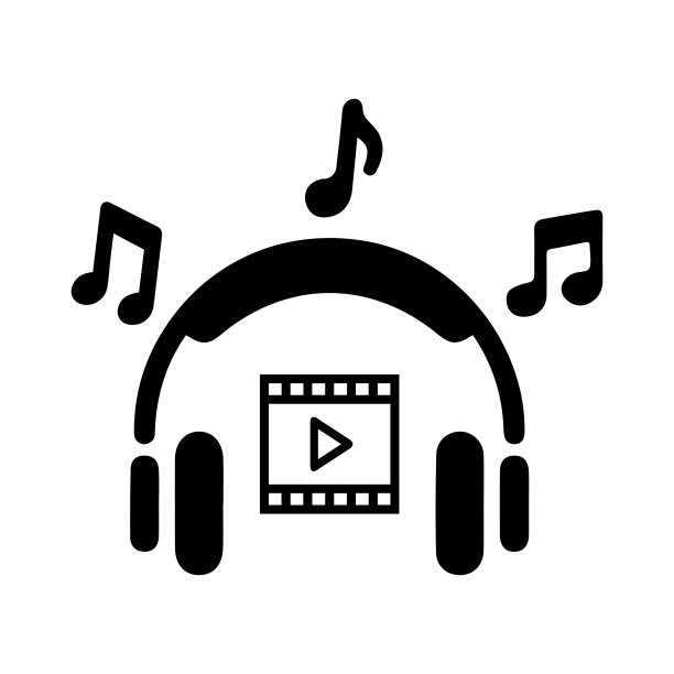 音乐声音音频图标黑色矢量图形图片下载