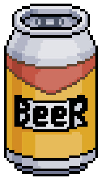 像素艺术啤酒罐图片下载
