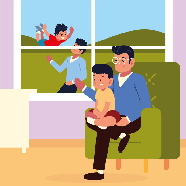 快乐的父子图片下载