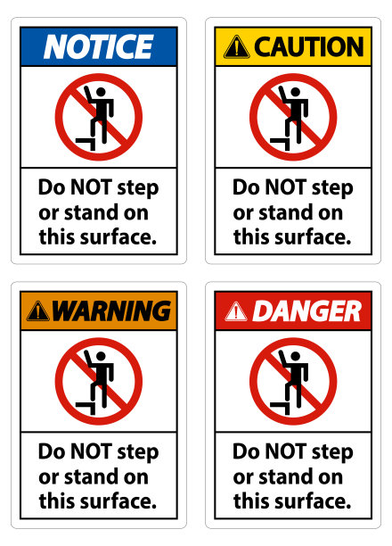 请勿踩踏或站在此表面。图片下载