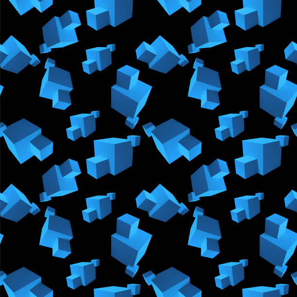 蓝色重叠的抽象无缝图案图片下载