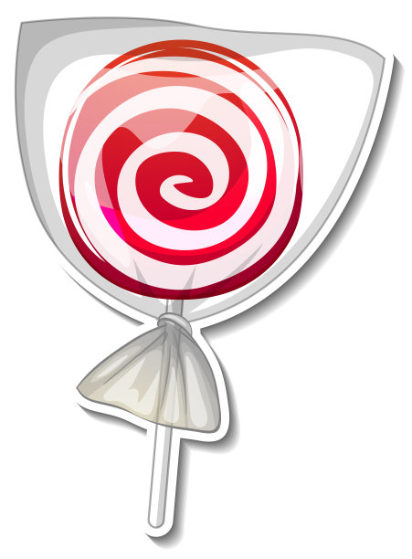 白底棒棒糖贴纸图片下载