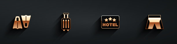 设置游泳箱的橡胶脚蹼图片下载