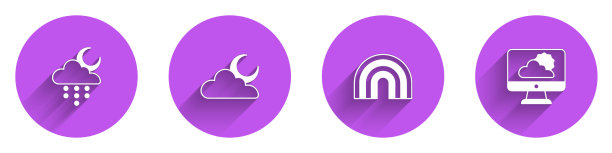 云与雨和月亮，彩虹和图片下载