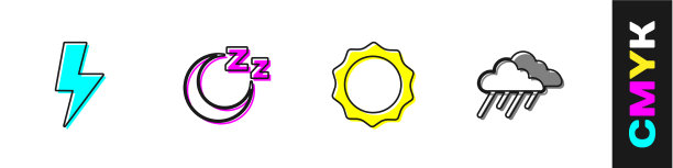 设置晴天和晴天的闪电睡眠时间图片下载