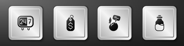 设定时钟24小时的价格标签与美元图片下载