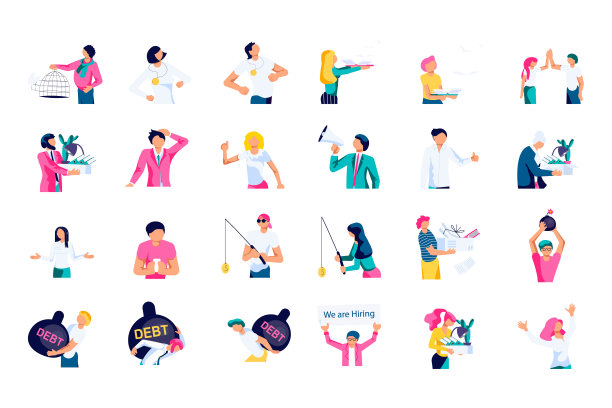 一组人的业务或财务信息图。图片下载