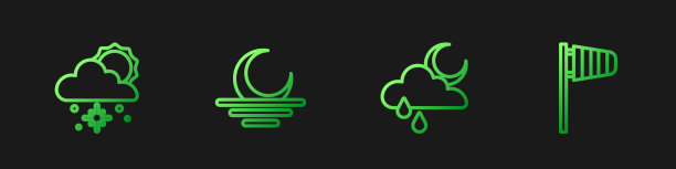 设线云雨月雪日图片下载