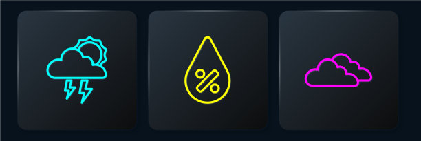 设置线风暴云和水滴百分比图片下载