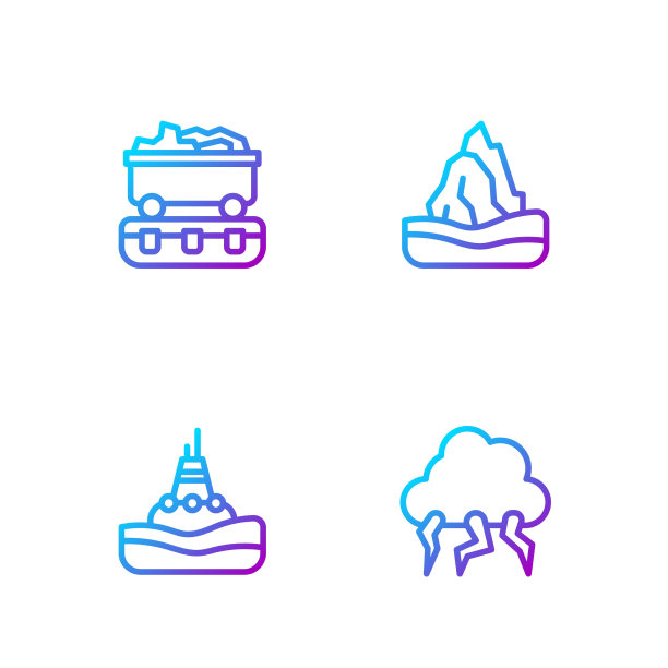 在海上煤块上架设风暴浮标图片下载