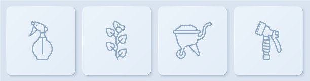 设置线水喷瓶手推车与污垢图片下载