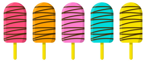 用冰棒集夏日缤纷冰淇淋于一体图片下载