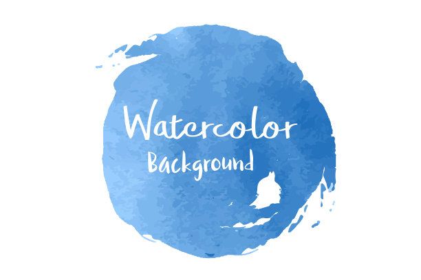 粉彩蓝色水彩背景图片下载