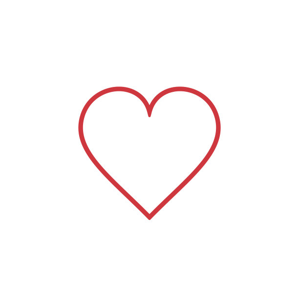 心形图标勾勒爱情的象征图片下载