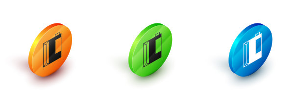 等距纸包装对开菲尔图标隔离图片下载