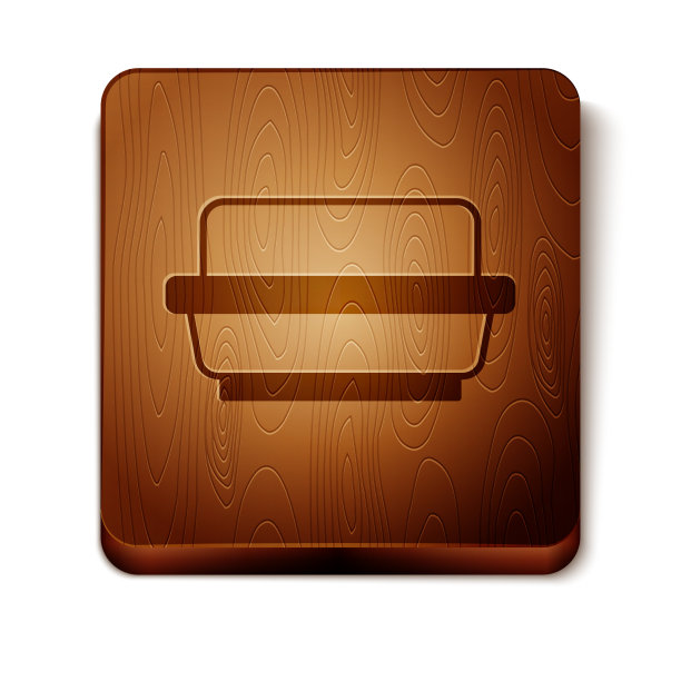 棕色黄油在黄油盘图标孤立图片下载