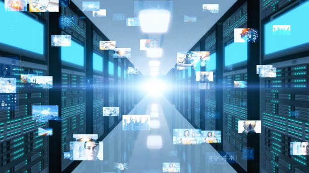 数据中心。系统集成。图形用户界面。数字内容。3 d渲染。图片下载