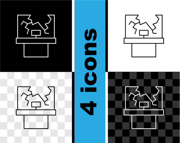 设置断线窗口图标隔离在黑色和图片下载