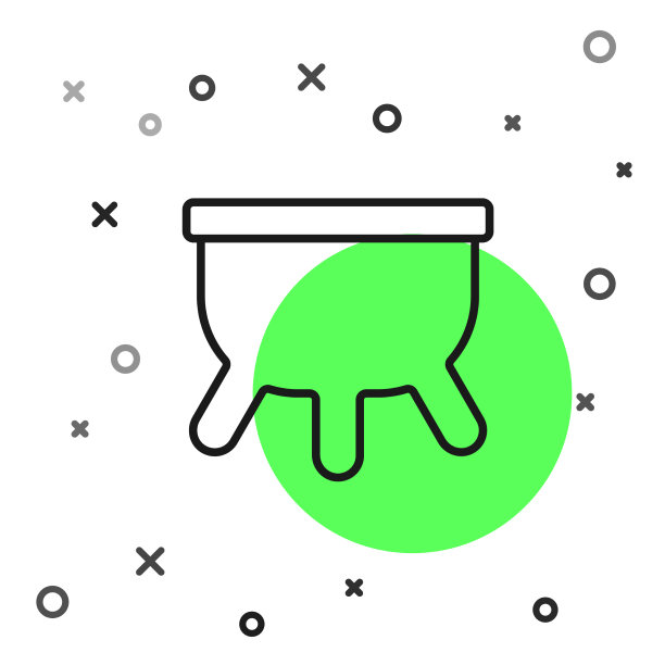 黑色线乳房图标孤立在白色背景图片下载