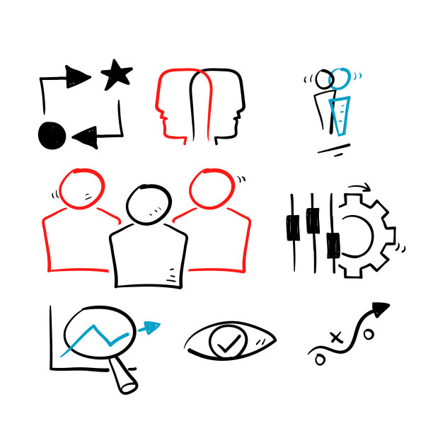 手绘涂鸦业务概念孤立图片下载