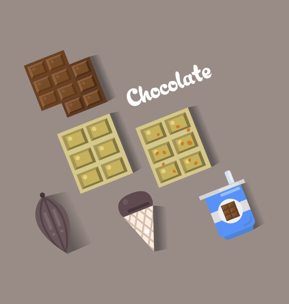 巧克力食品和巧克力相关元素图片下载
