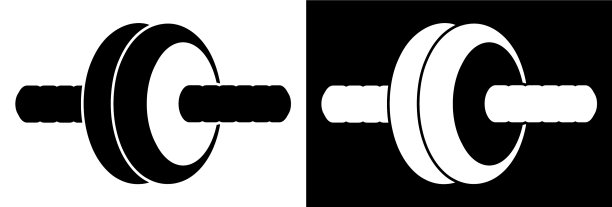 运动腹肌轮有利于腹部按压健康图片下载