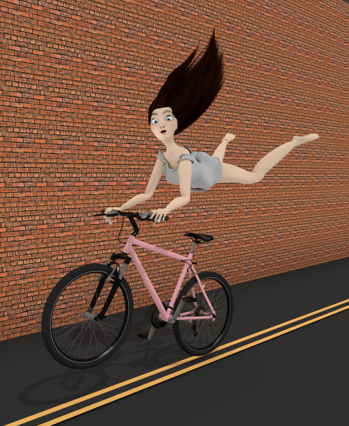 骑自行车的女孩图片下载