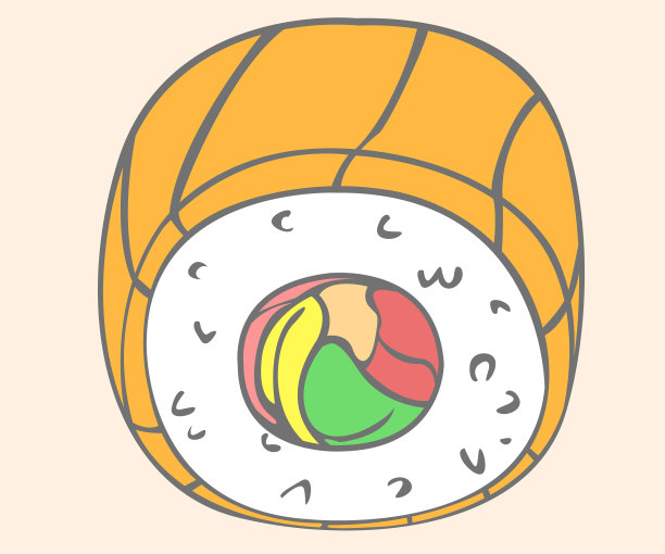 寿司三文鱼卷日式料理风格孤立图片下载