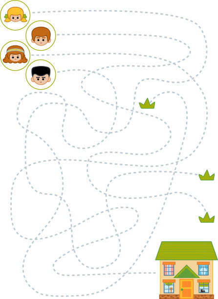 迷宫游戏适合男孩女孩和孩子们玩图片下载