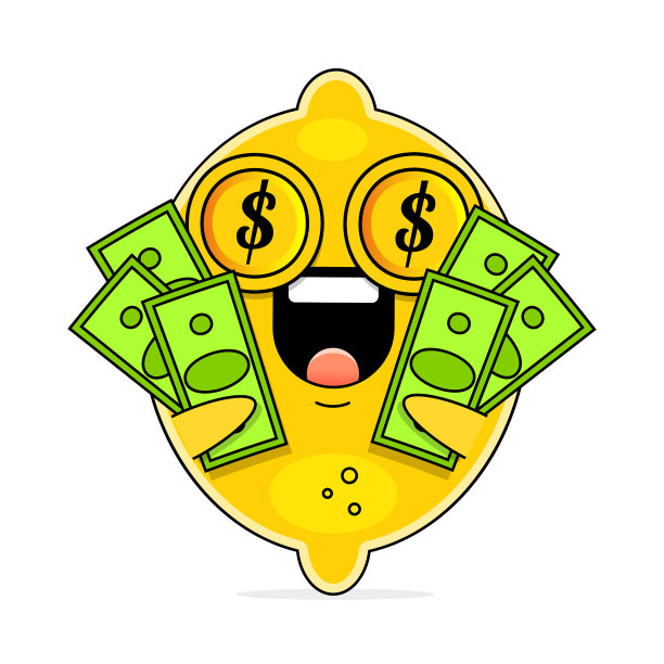 可爱的扁卡通柠檬的图片下载