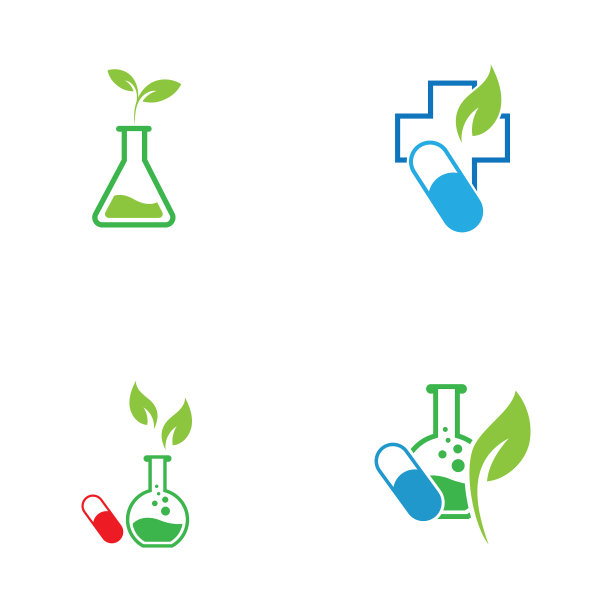 天然药物标志形象设计图片下载