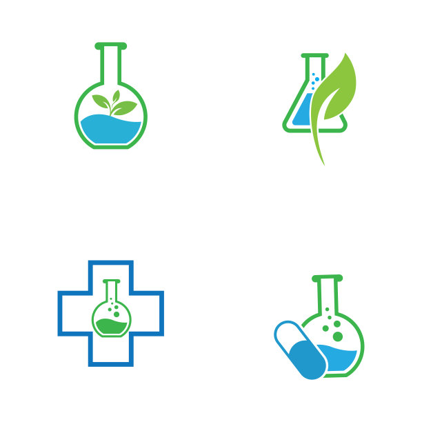 天然药物标志形象设计图片下载