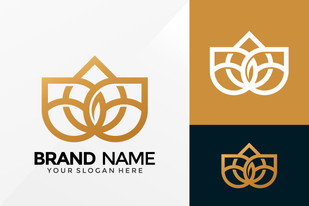 豪华莲花现代标识设计品牌标识图片下载