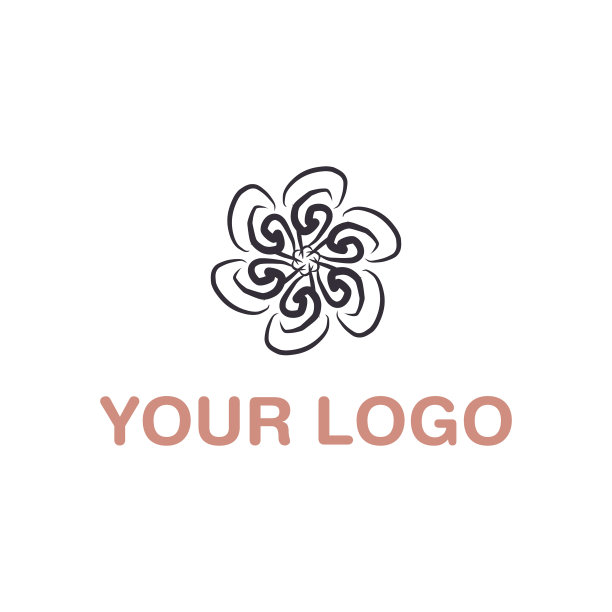 抽象螺旋花标志设计eps10图片下载