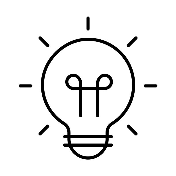 单色灯泡创意图标图片下载