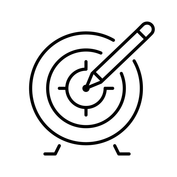 单色目标与精度箭头图标图片下载