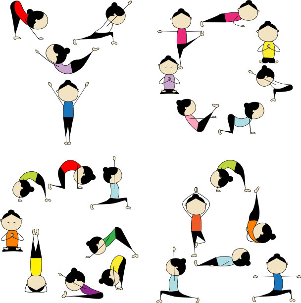 瑜伽一词由人们练习体式而成图片下载
