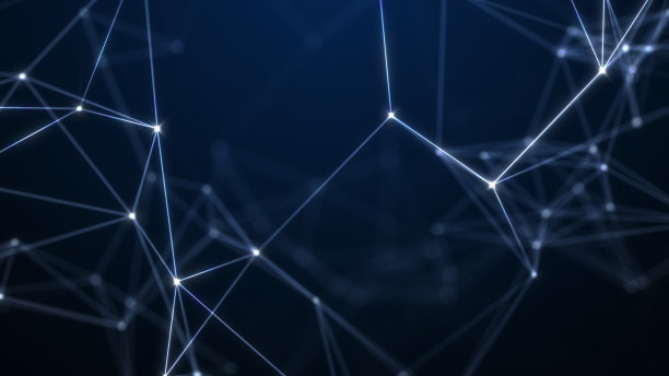 从线和点抽象技术背景。丛空间几何背景图片下载