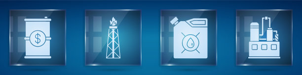 用火点燃油桶和石油钻塔图片下载