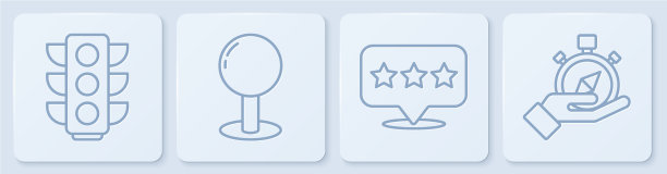 用星形设置线交通灯地图指针图片下载