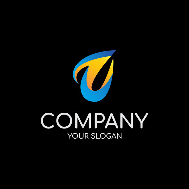 抽象渐变标志模板图片下载