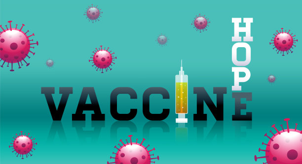 疫苗希望字体能阻止COVID-19口罩图片下载