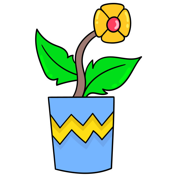 美丽的夏日向日葵。卡通表情符号。涂鸦图标绘图，矢量插图图片下载