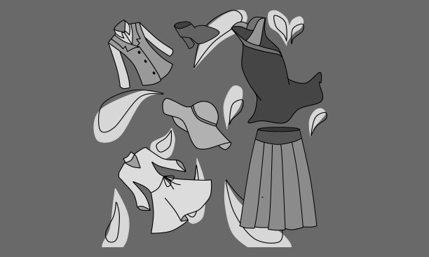 彩色插图设计的各种对象，非常容易使用为您的设计图片下载