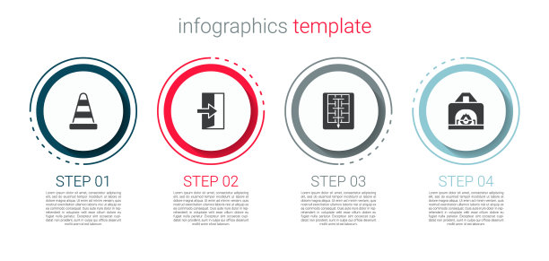 设置锥形消防出口疏散计划图片下载