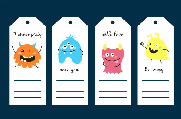 设置卡通怪物标签图片下载